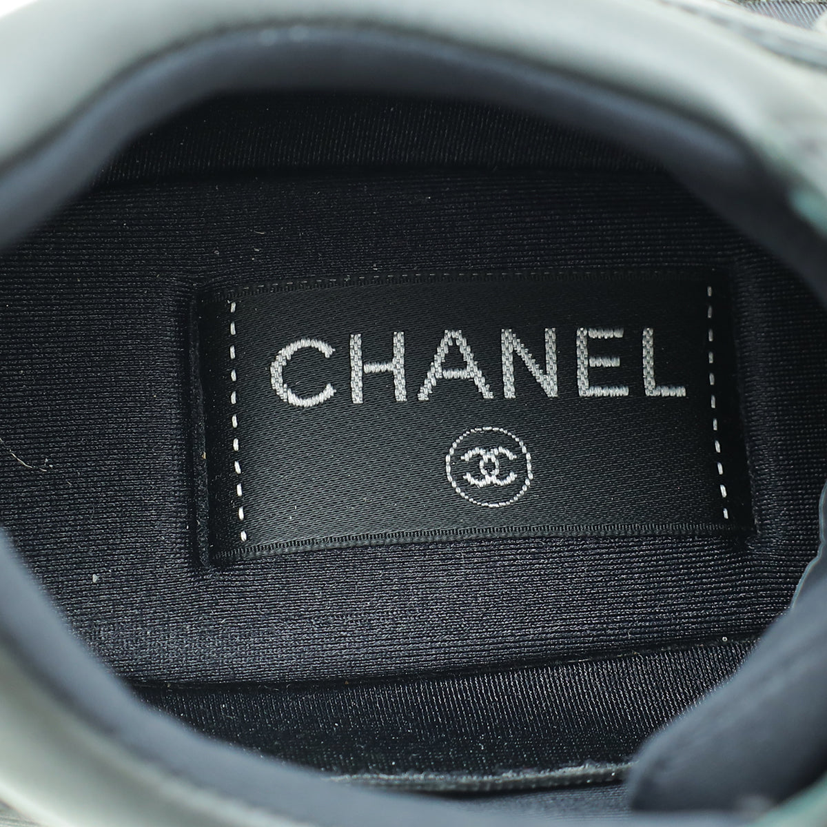 Chanel Black CC Lace Up Sneakers 38