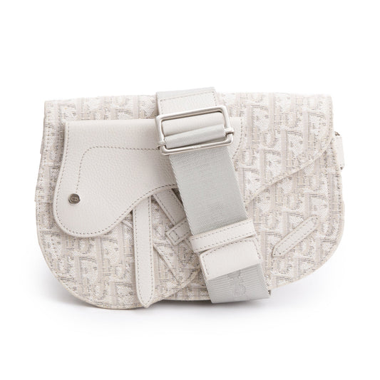 Christian 2021 Dior Oblique Canvas Saddle Messenger Pouch