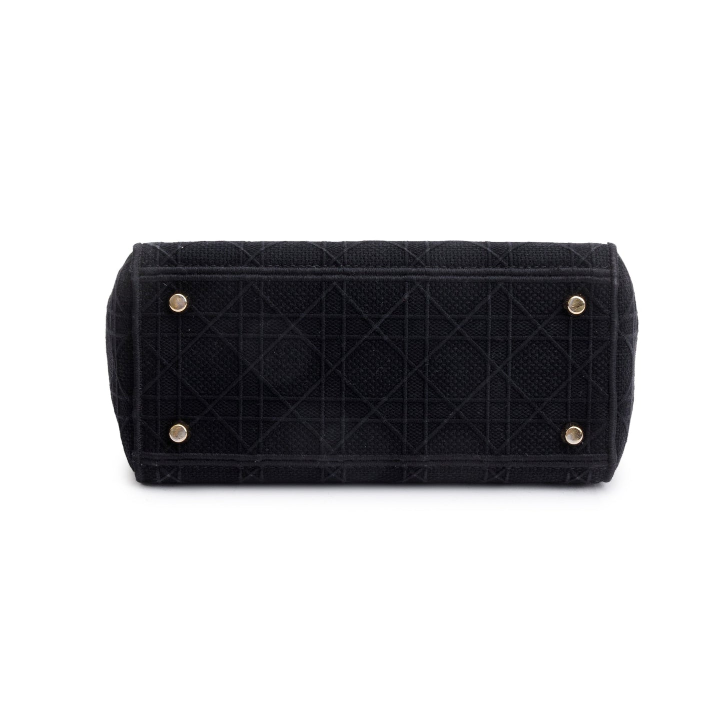 Christian Dior 2020 Black Toile De Jouy Embroidery Medium Lady D-Lite Bag