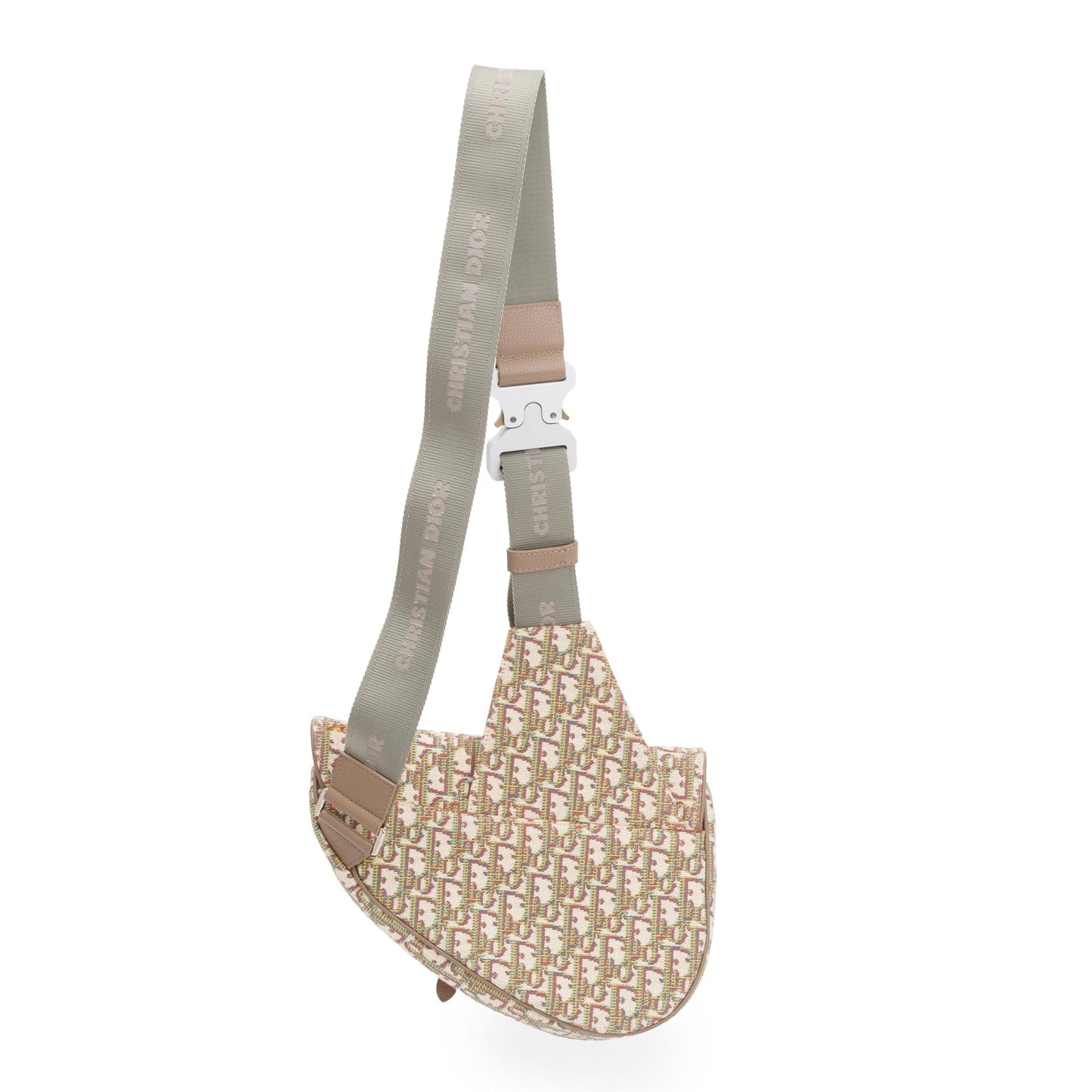 Christian Dior 2020 Multicolour Oblique Jacquard Saddle Bag