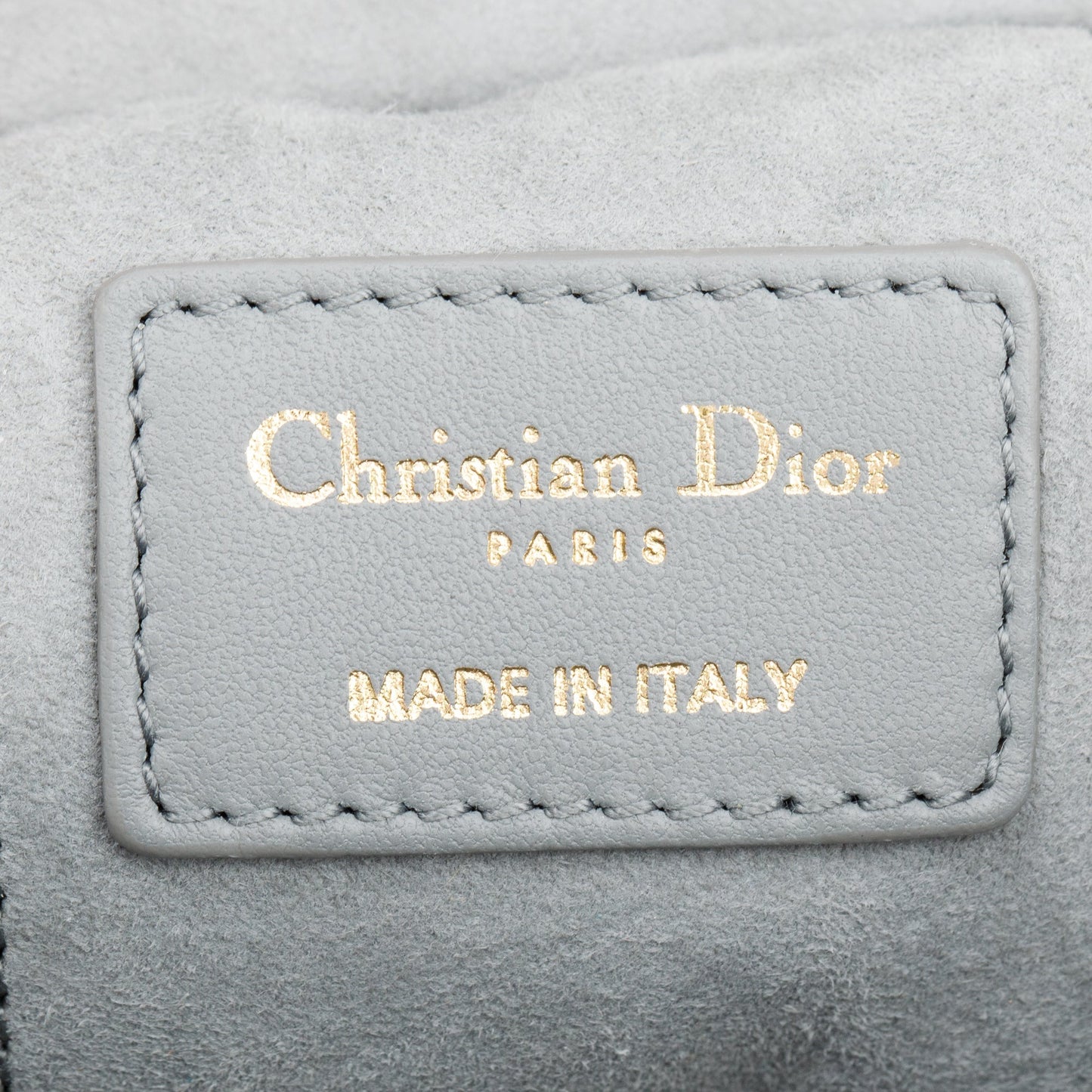 Christian Dior 2021 Grey Cannage Leather Micro Lady Dior Vanity Case