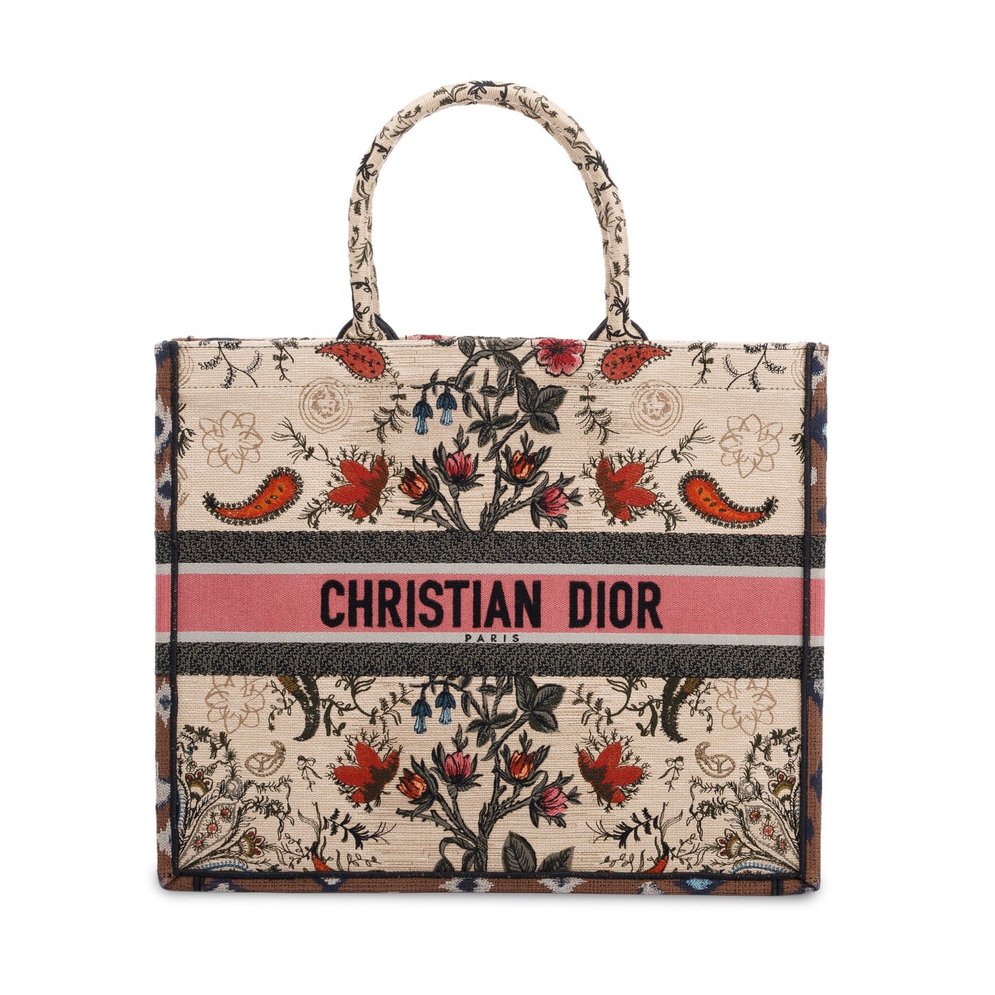 Christian Dior 2021 Large Broderie Dior Flowers Book Tote