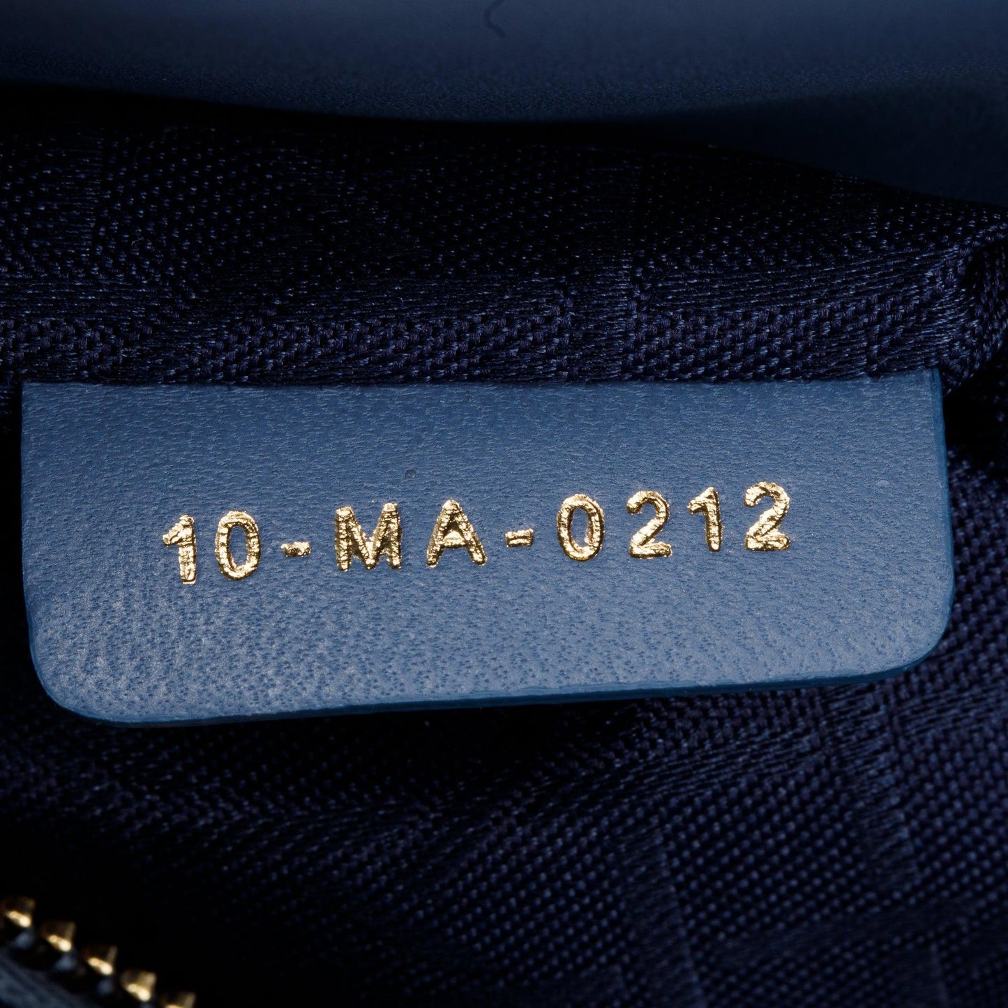 Christian Dior 2022 Blue Cannage Lambskin Leather Small Lady Dior Bag