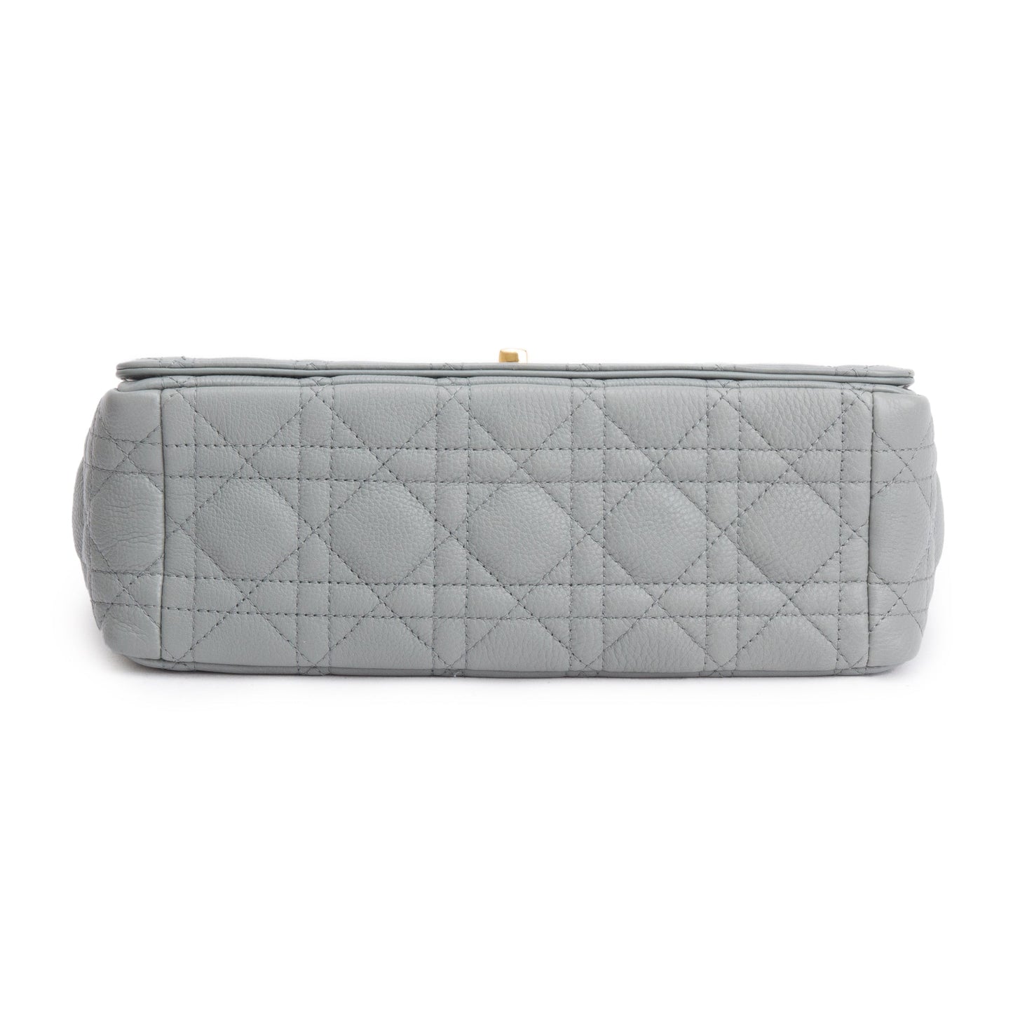 Christian Dior 2022 Grey Supple Cannage Calfskin Leather Medium Dior Caro Bag