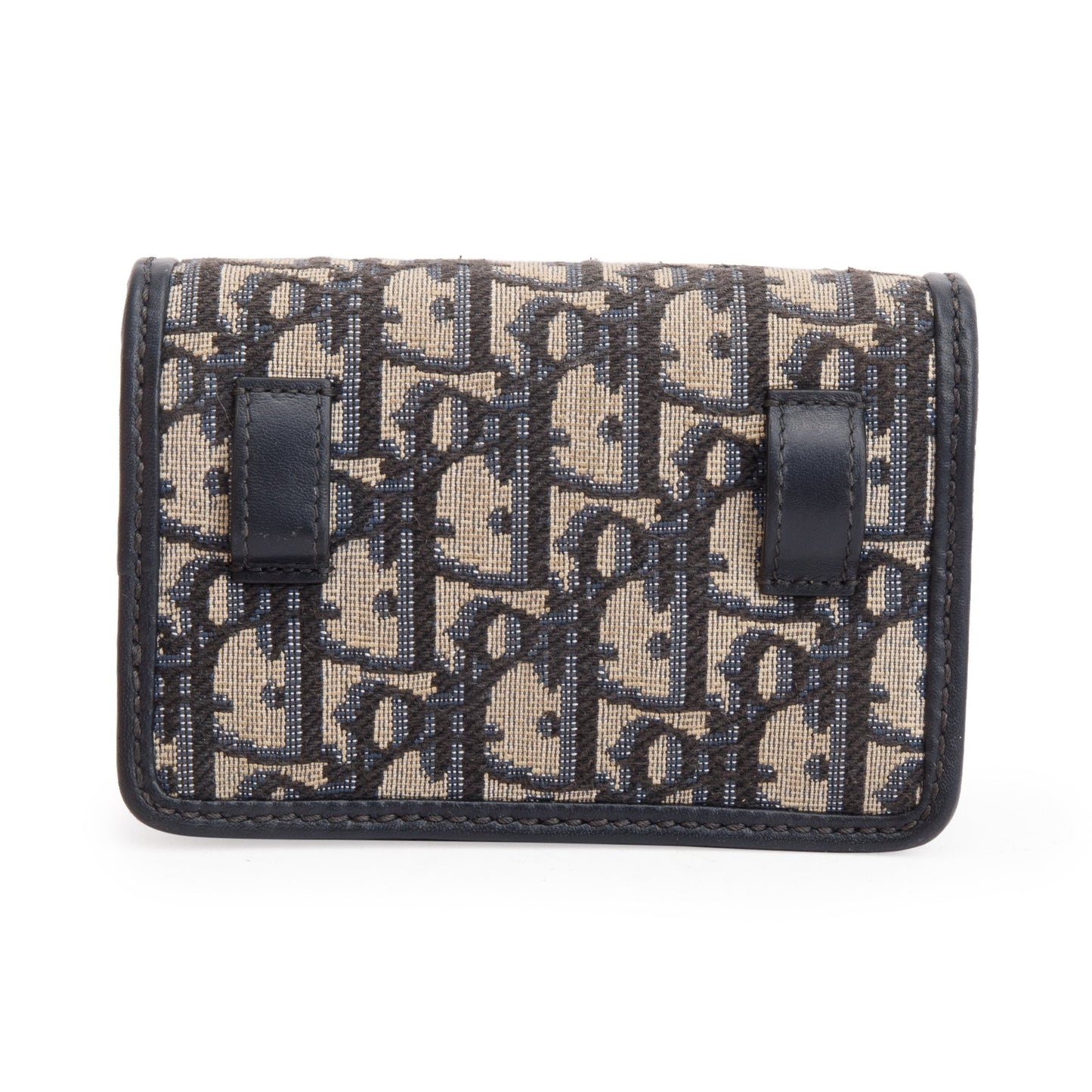 Christian Dior 2022 Navy Oblique Nano 30 Montaigne 2-In-1 Pouch Bag