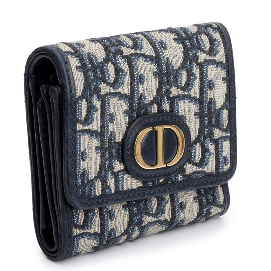 Christian Dior 2022 Oblique 30 Montaigne Lotus Wallet