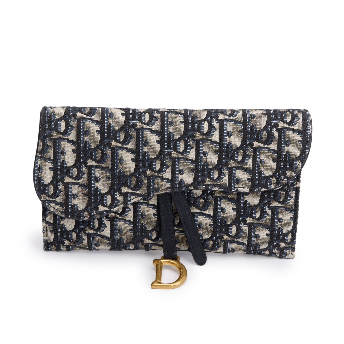 Christian Dior 2022 Oblique Long Saddle Wallet on Chain