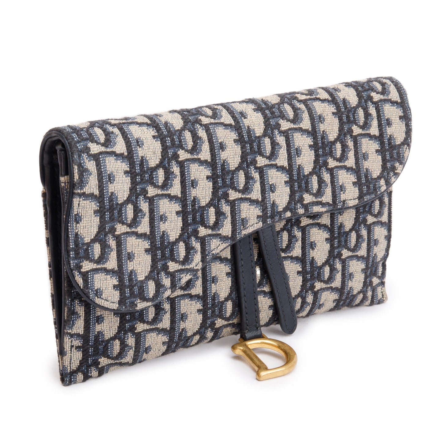 Christian Dior 2022 Oblique Long Saddle Wallet on Chain