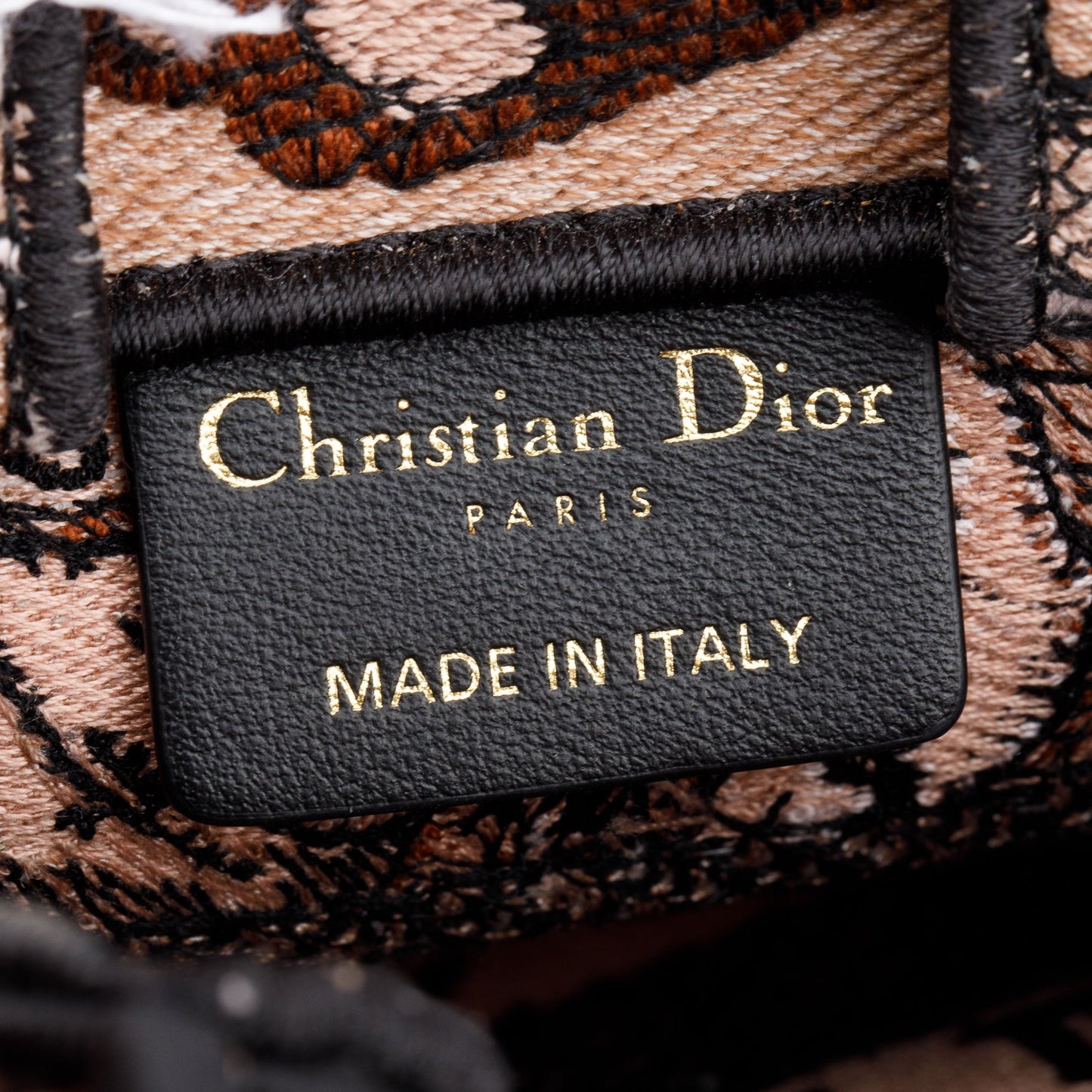Christian Dior 2022 Pink Jardin Magique Embroidered Mini Vertical Book Tote