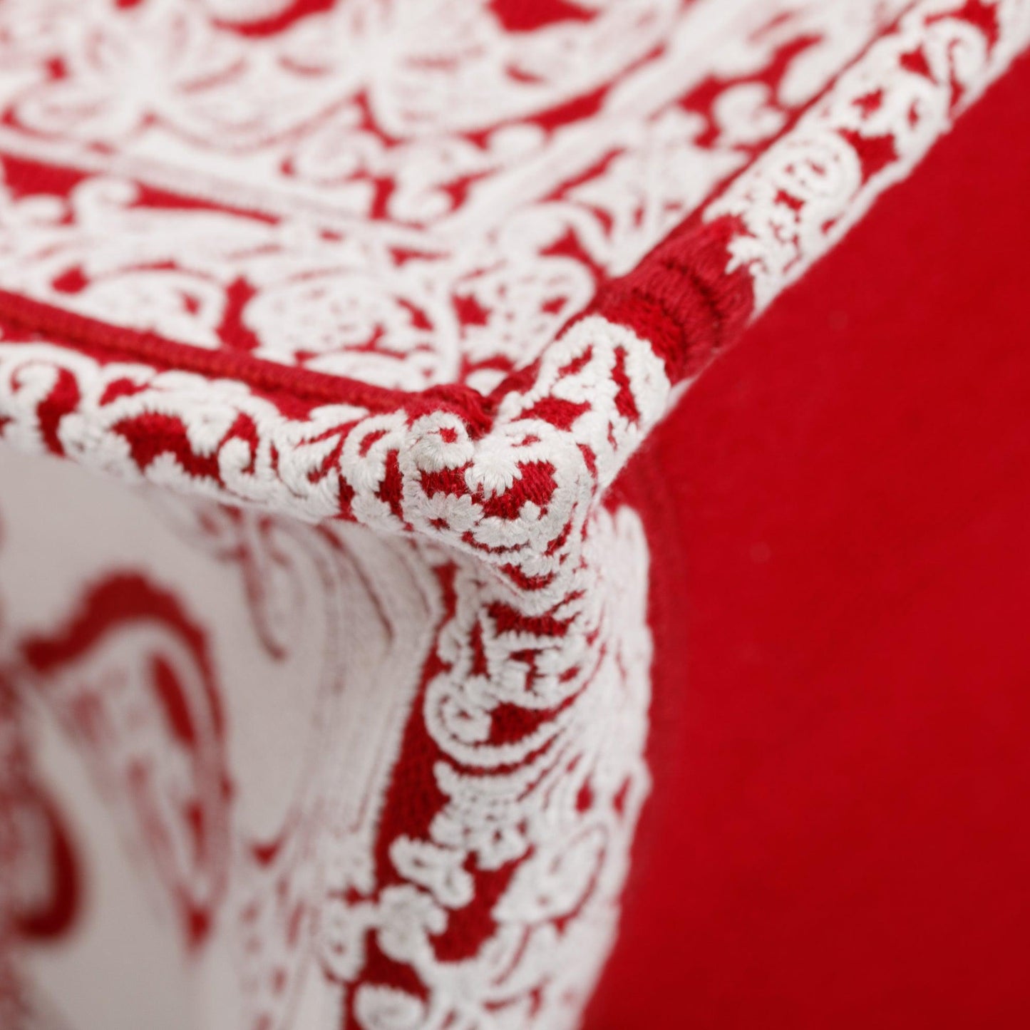 Christian Dior 2022 Red & White Bandana Embroidery Medium Book Tote