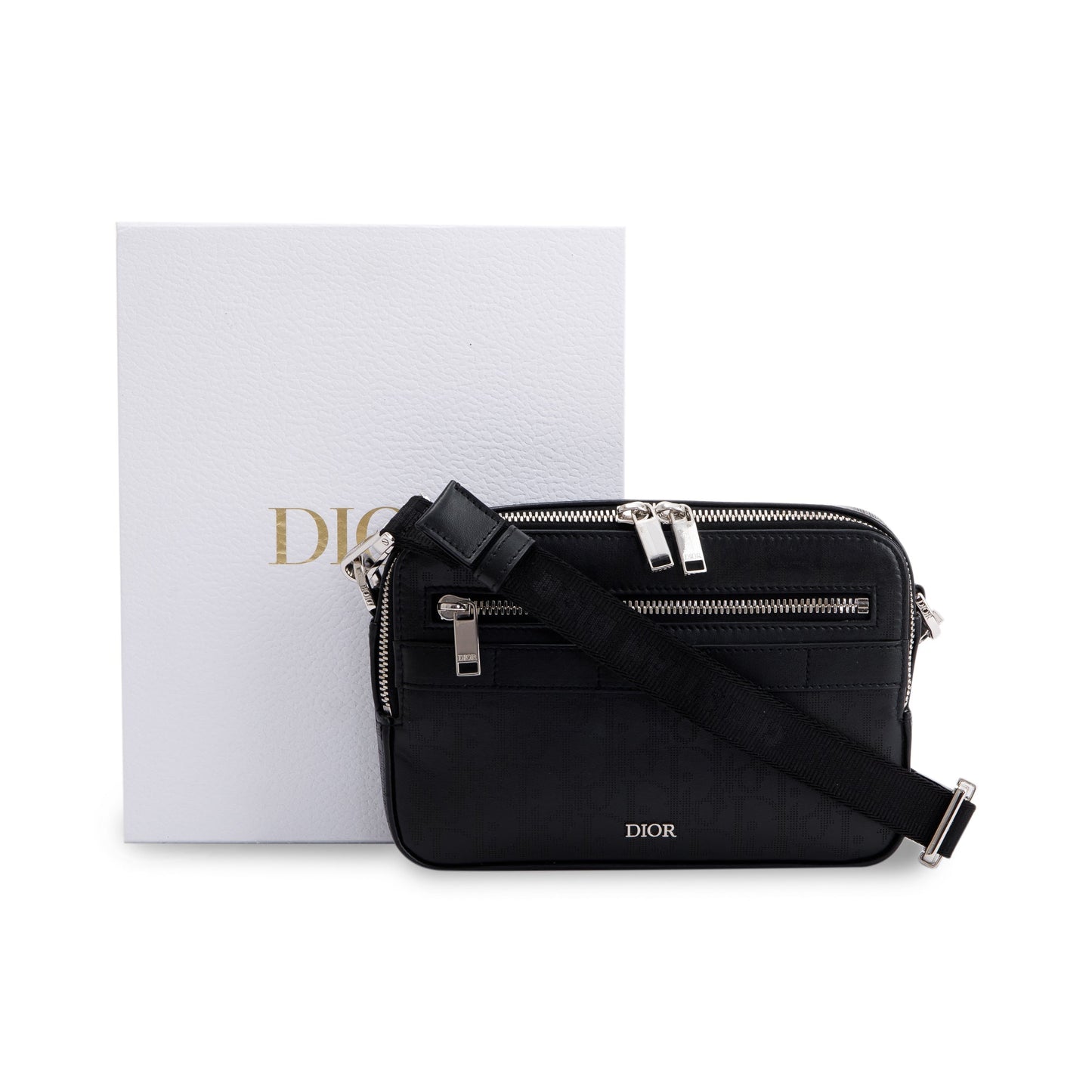 Christian Dior 2022 Safari Leather Messenger Bag