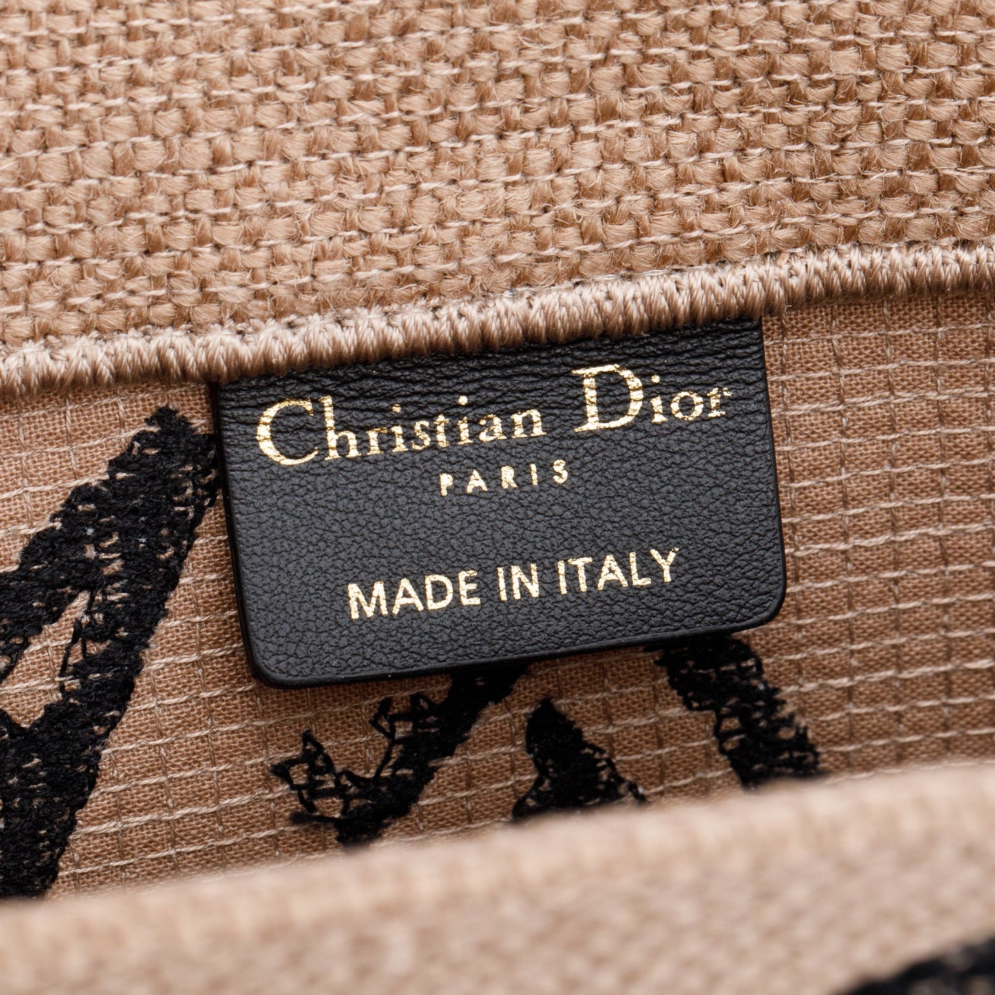 Christian Dior 2023 Beige Canvas L'Union Fait La Force Medium Book Tote