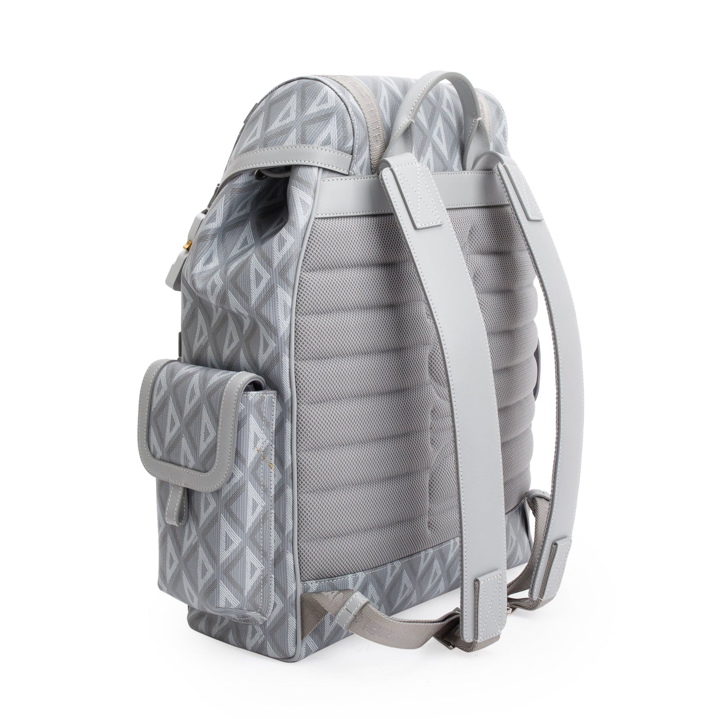 Christian Dior 2023 Grey Diamond Canvas Hit The Road Backpack