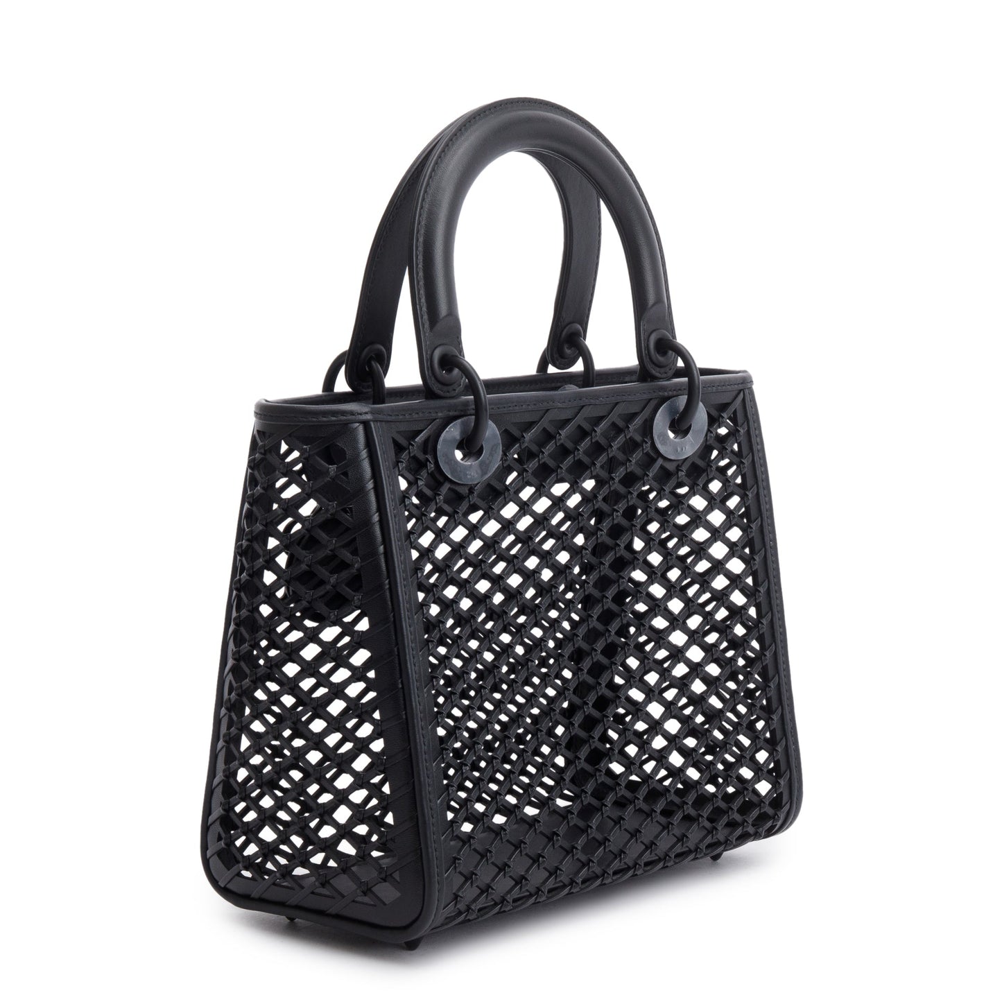 Christian Dior 2024 Black Leather So Black Medium Lady Dior Bag