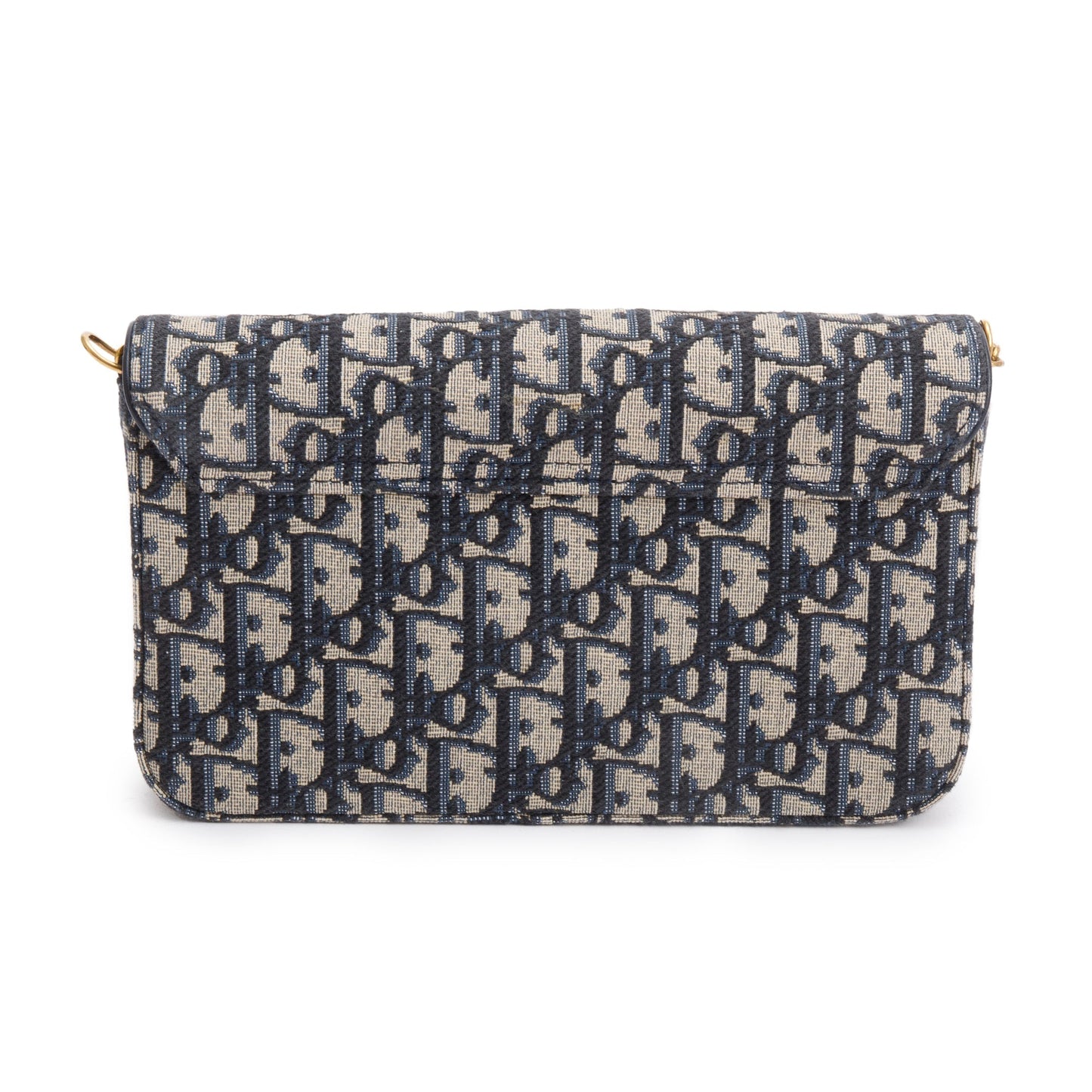 Christian Dior 2024 Oblique Jacquard Saddle Pouch with Chain