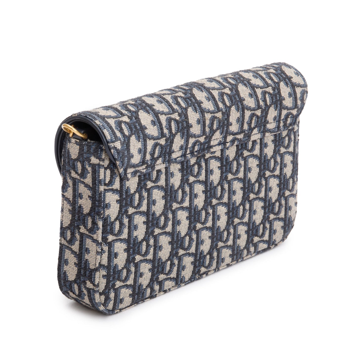 Christian Dior 2024 Oblique Jacquard Saddle Pouch with Chain