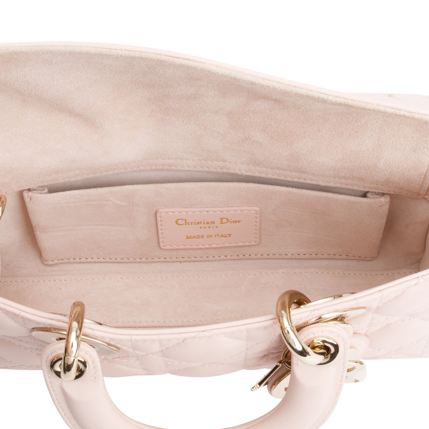 Christian Dior 2024 Pink Cannage Lambskin Small Lady D-Joy Bag