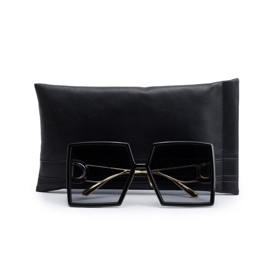Christian Dior Black Acetate 30montaigne SU Oversize Sunglasses