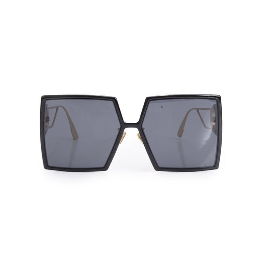 Christian Dior Black Acetate 30montaigne SU Oversize Sunglasses