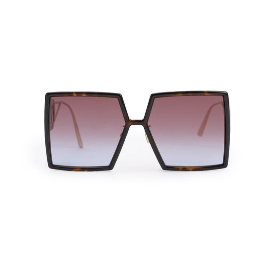 Christian Dior Black Acetate 30montaigne SU Oversized Square Sunglasses