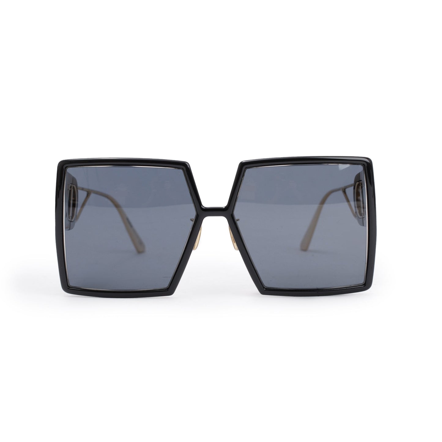 Christian Dior Black Acetate 30montaigne SU Oversized Square Sunglasses