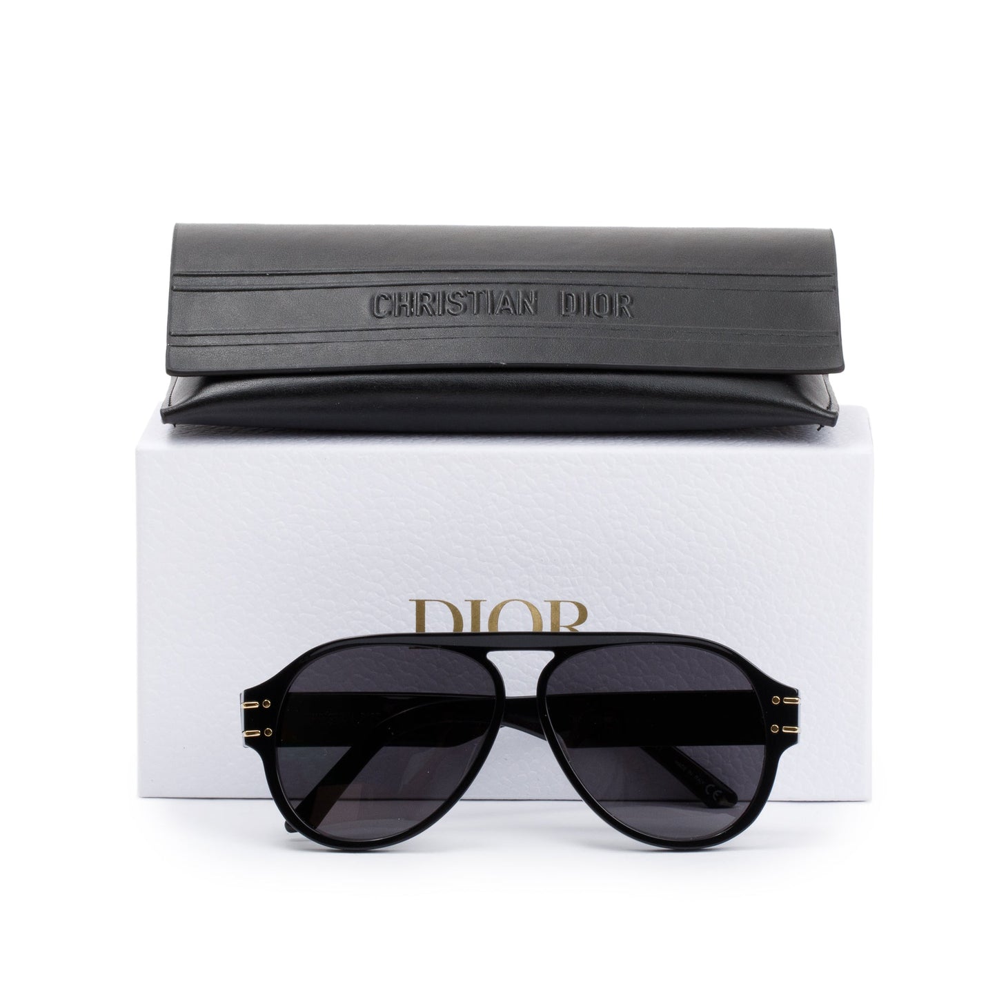 Christian Dior Black Acetate DiorSignature A1U Pilot Sunglasses