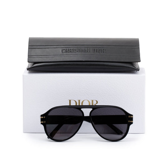 Christian Dior Black Acetate DiorSignature A1U Pilot Sunglasses