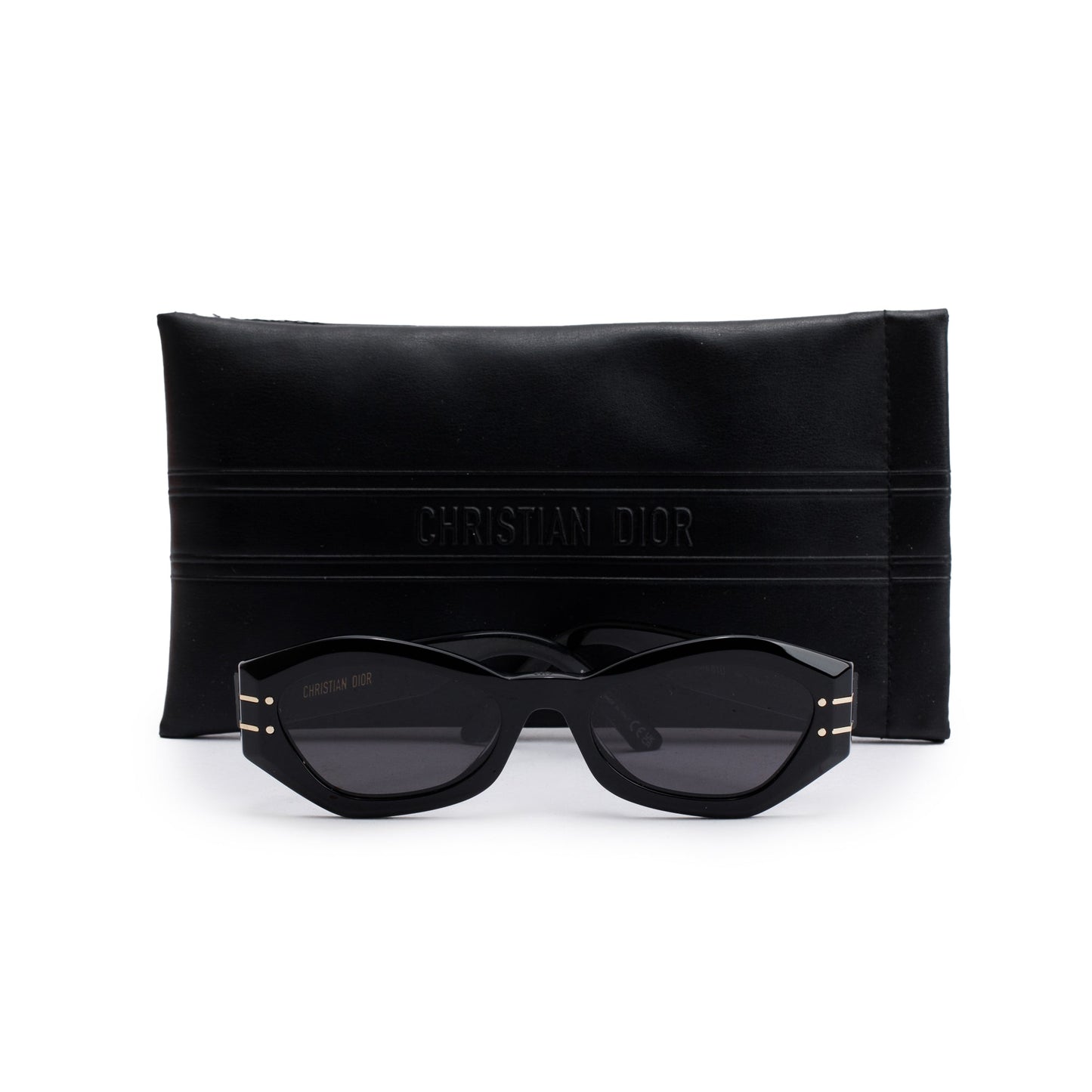 Christian Dior Black Acetate DiorSignature B1U Geometric Sunglasses
