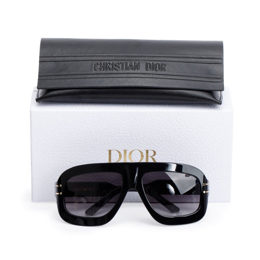 Christian Dior Black Acetate DiorSignature M1U Oversized Sunglasses