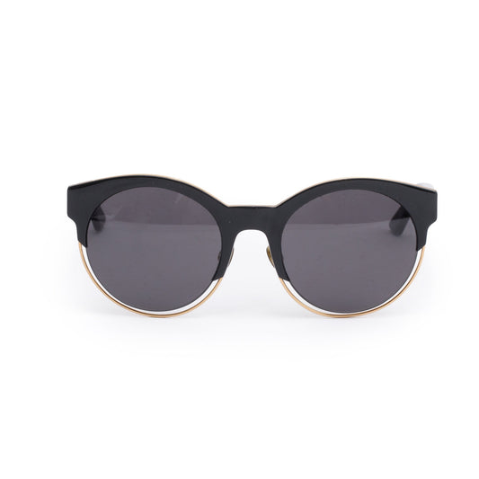 Christian Dior Black Acetate Diorsideral1 Round Sunglasses