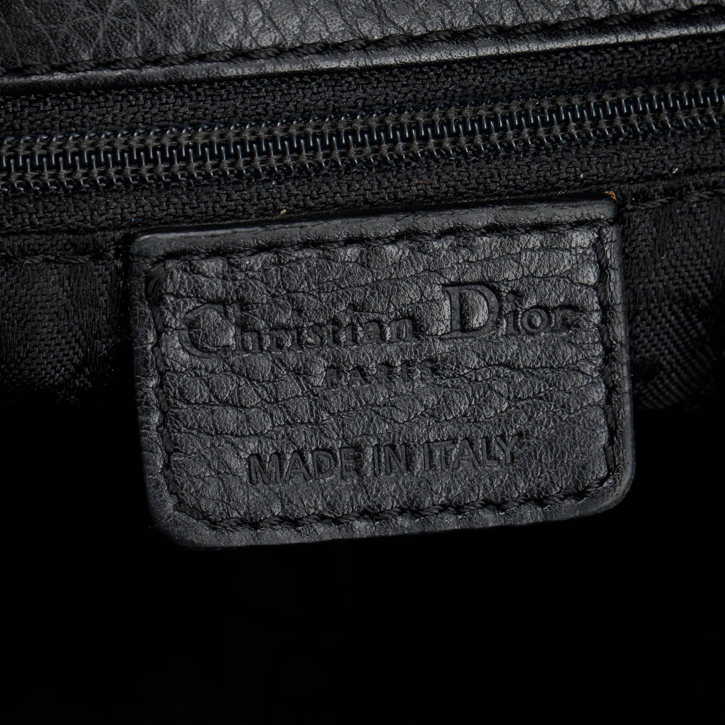 Christian Dior Black Calfskin Leather Wooden Handle Ethnic Braided Hobo