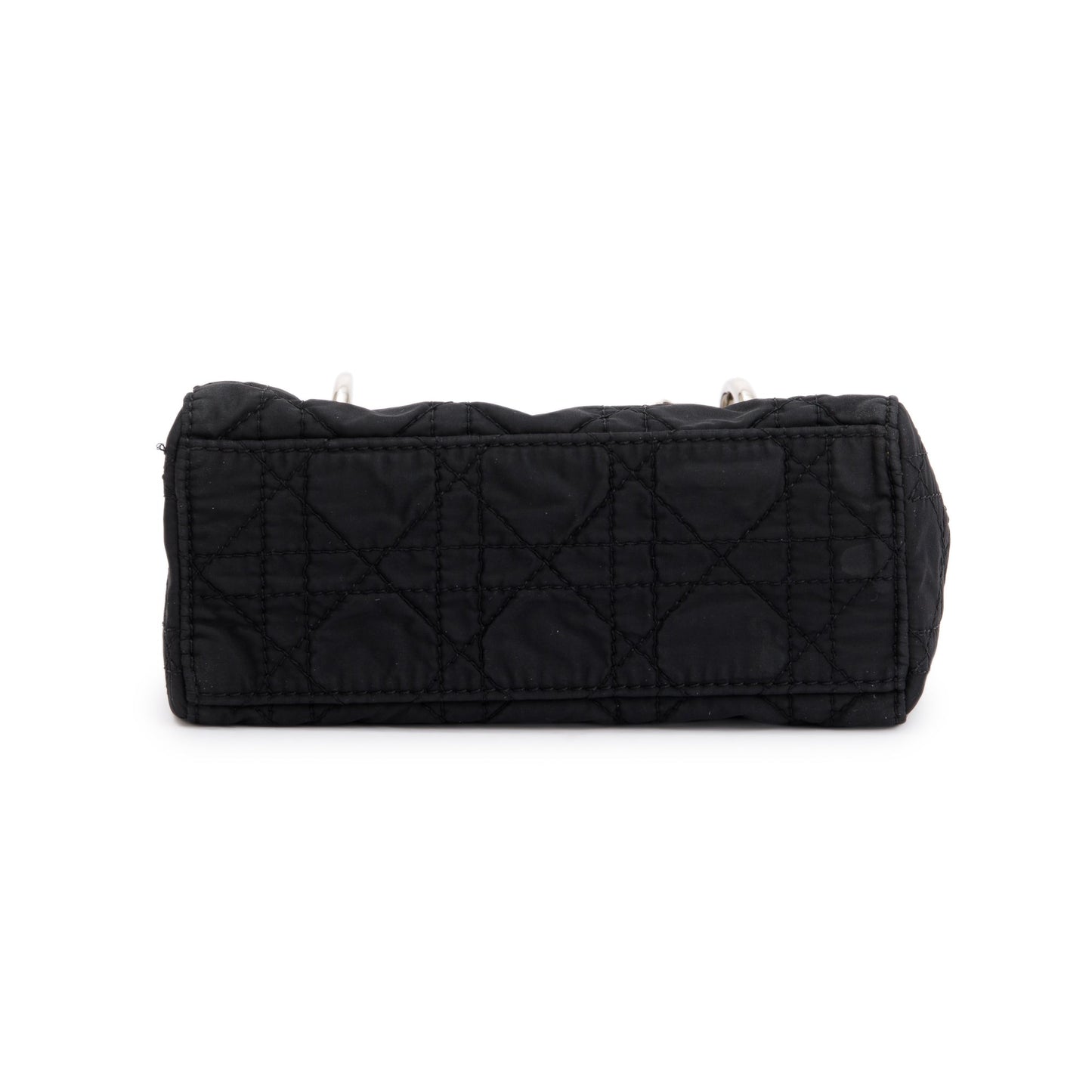 Christian Dior Black Cannage Nylon Mini Lady Dior Bag
