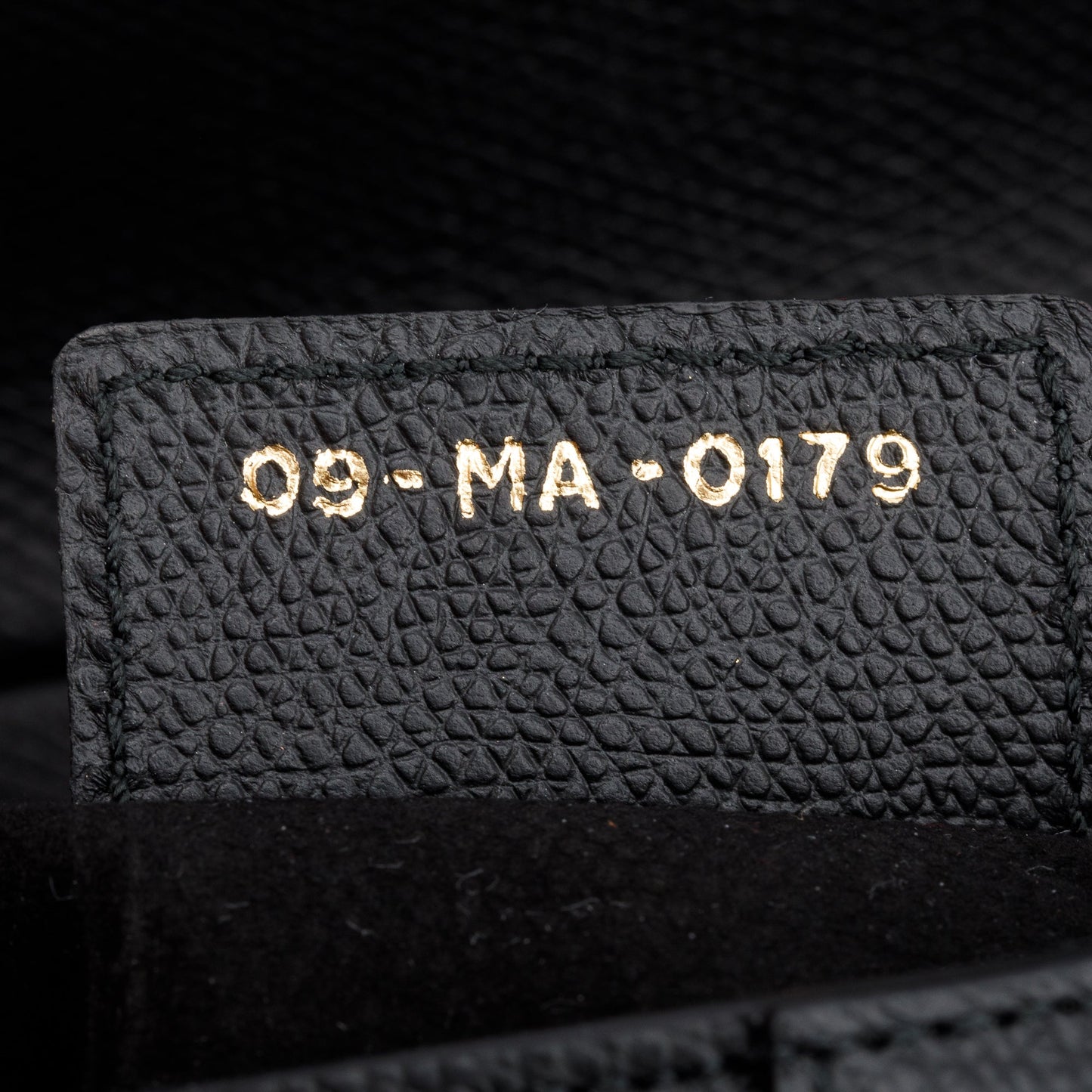 Christian Dior Black Grained Calfskin Leather Saddle Bag