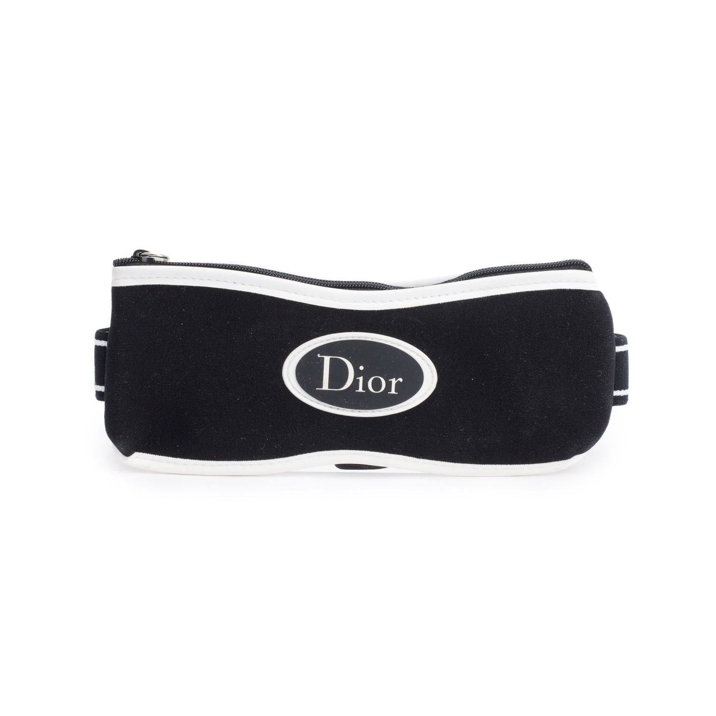 Christian Dior Black Neoprene Logo Travel Sleep Mask