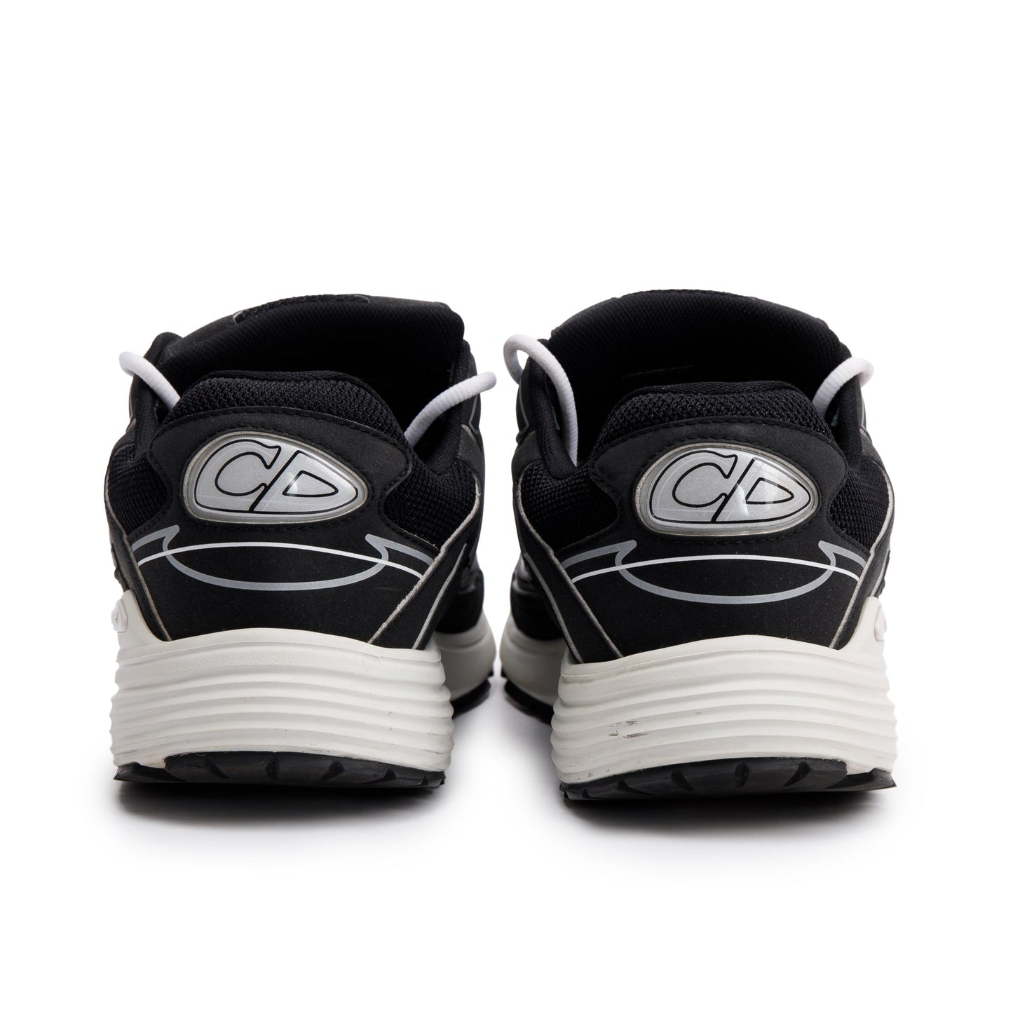 Christian Dior Black/Grey Mesh Technical Fabric B30 Sneakers, Size 41