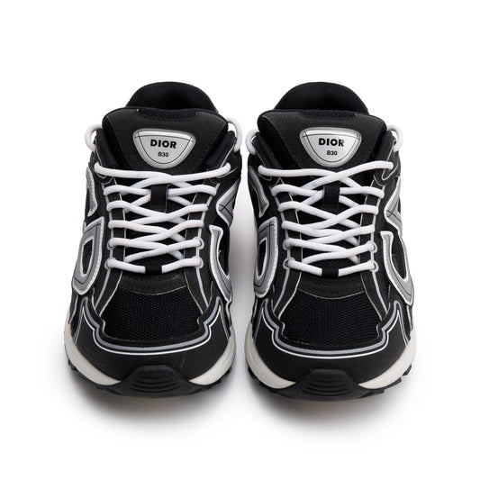 Christian Dior Black/Grey Mesh Technical Fabric B30 Sneakers, Size 41