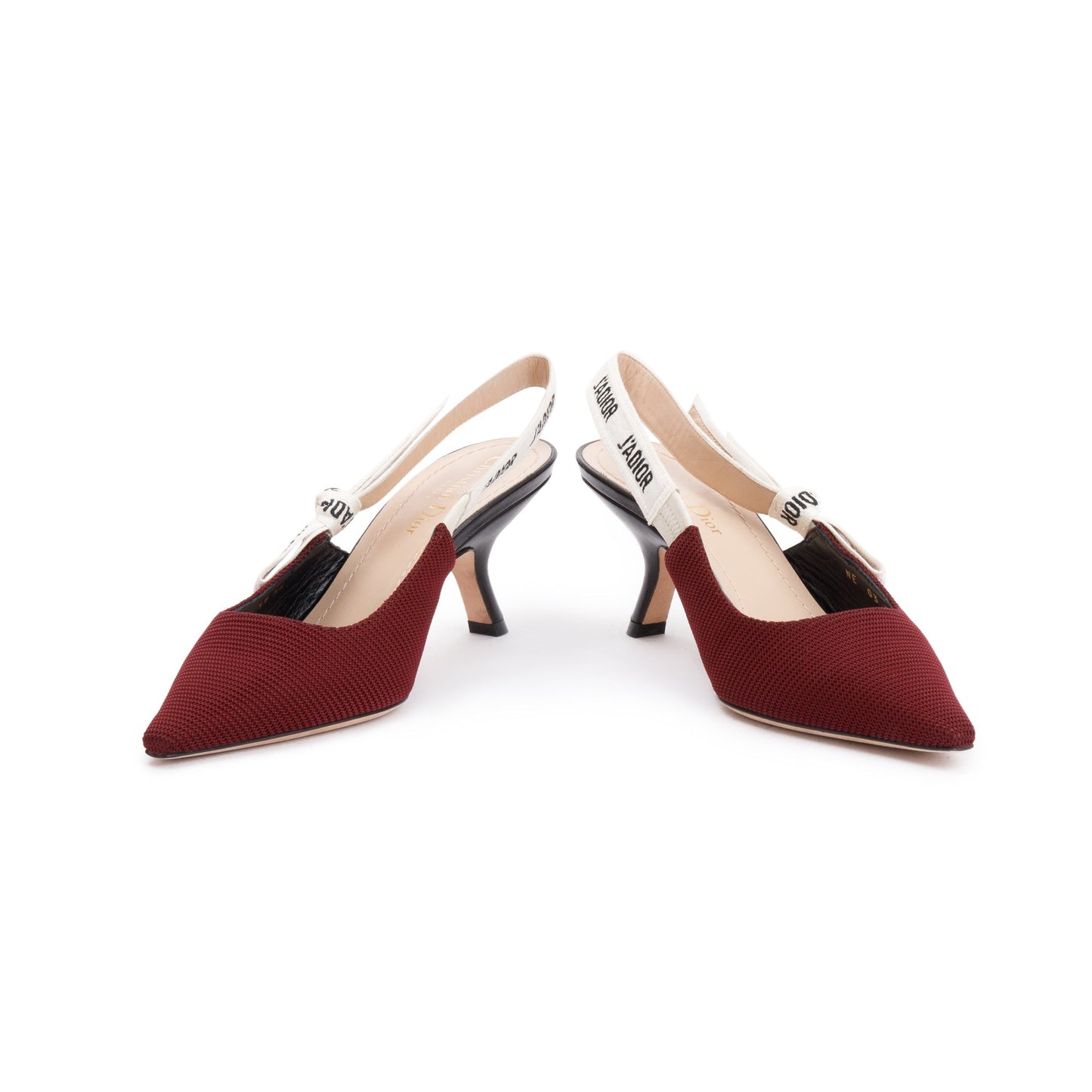 Christian Dior Burgundy Technical Fabric J'Dior Slingback Pump, Size 38
