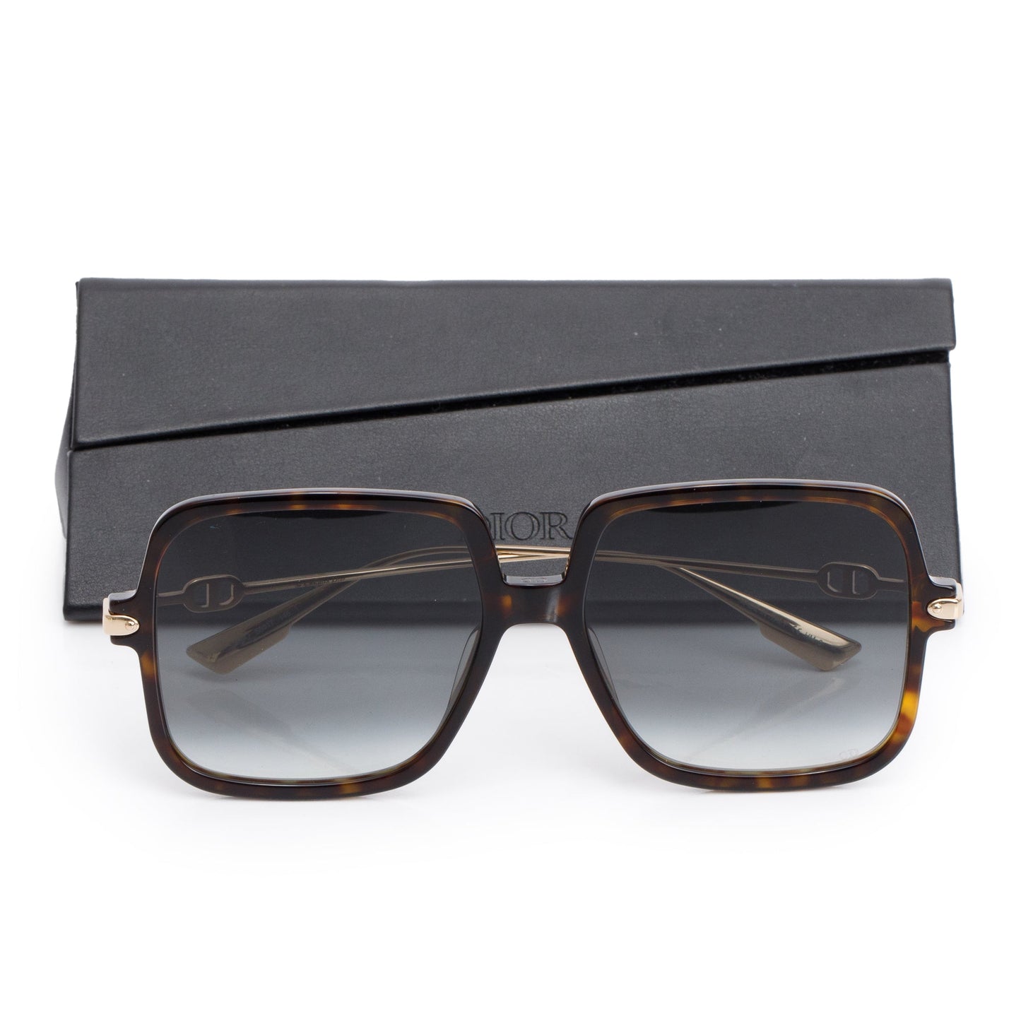 Christian Dior Havana Acetate DiorLink Oversize Sunglasses