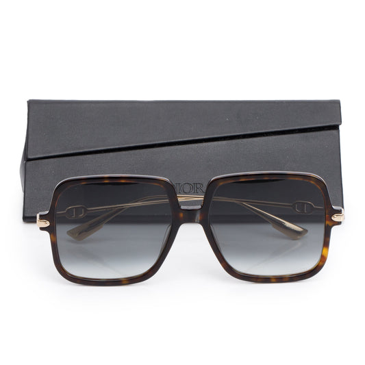 Christian Dior Havana Acetate DiorLink Oversize Sunglasses