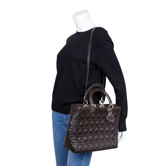 Christian Dior Large Leather Lady Dior Bag