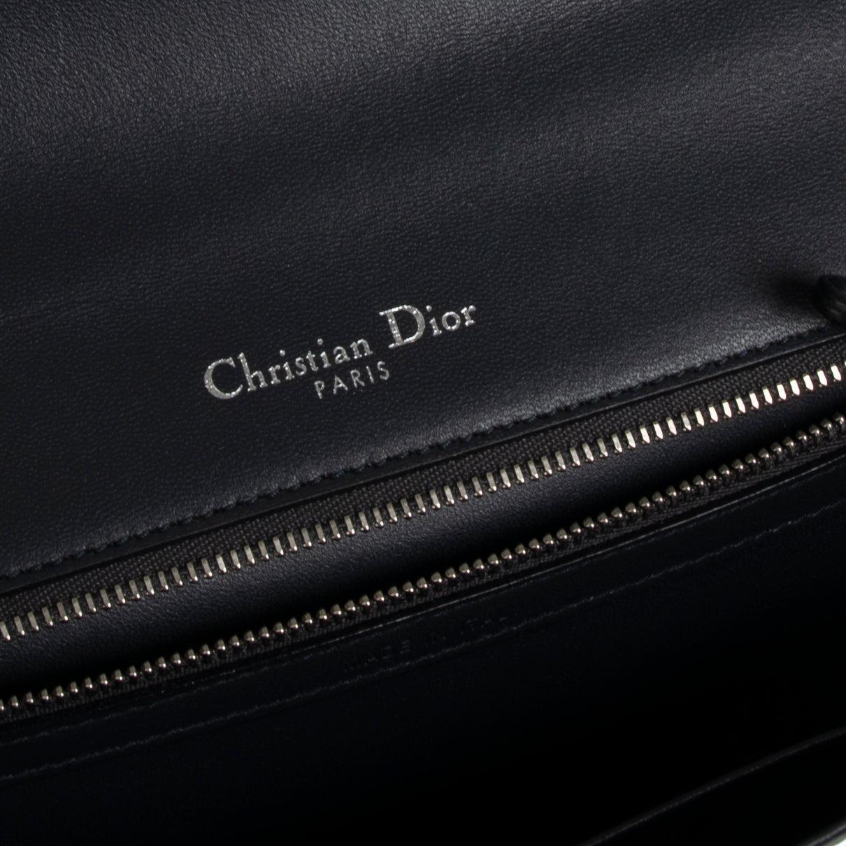 Christian Dior Large Metallic Microcannage Diorama Shoulder Bag