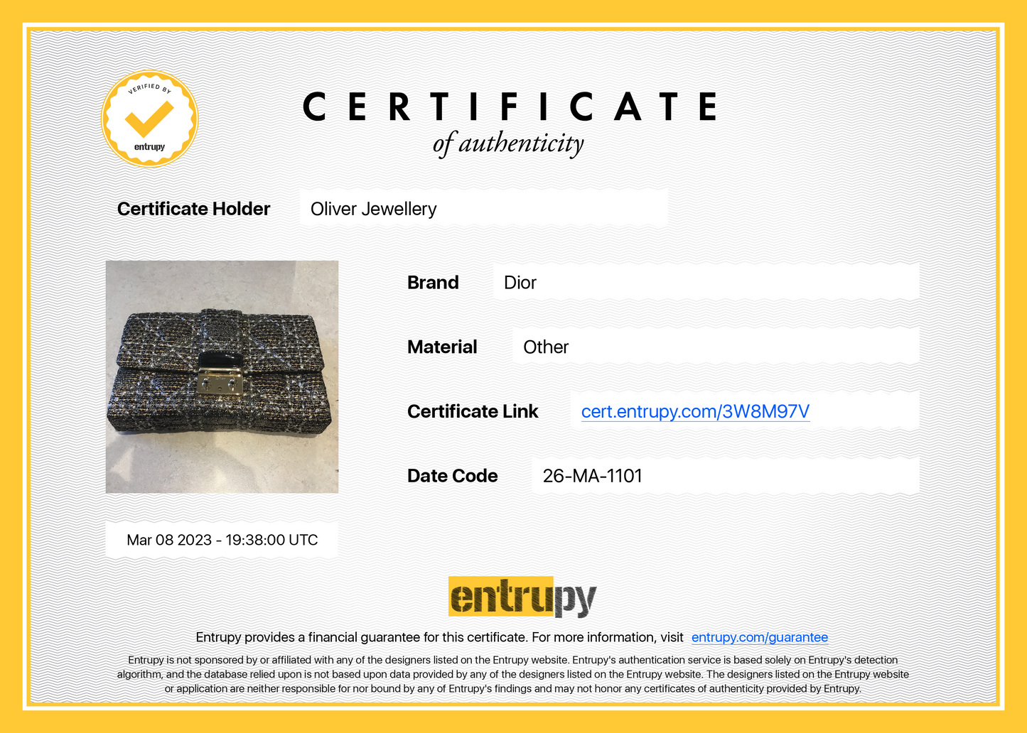 Christian Dior Limited Edition Tweed Miss Dior Clutch