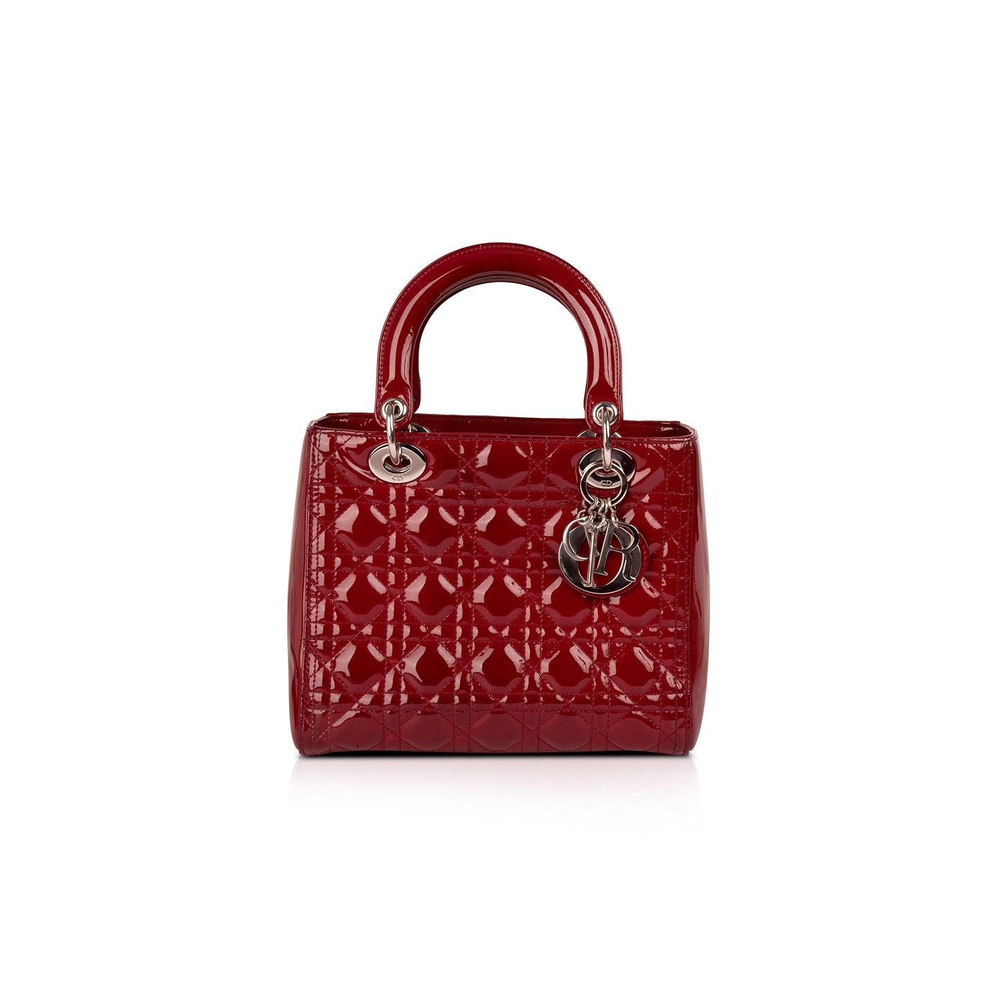 Christian Dior Medium Patent Leather Lady Dior Bag