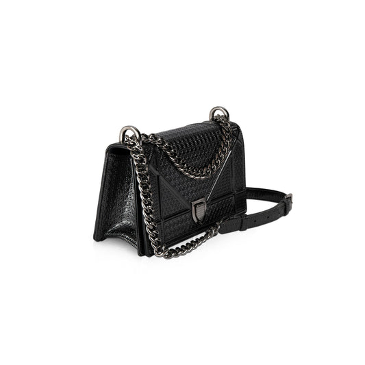 Christian Dior Metallic Microcannage Diorama Chain Bag