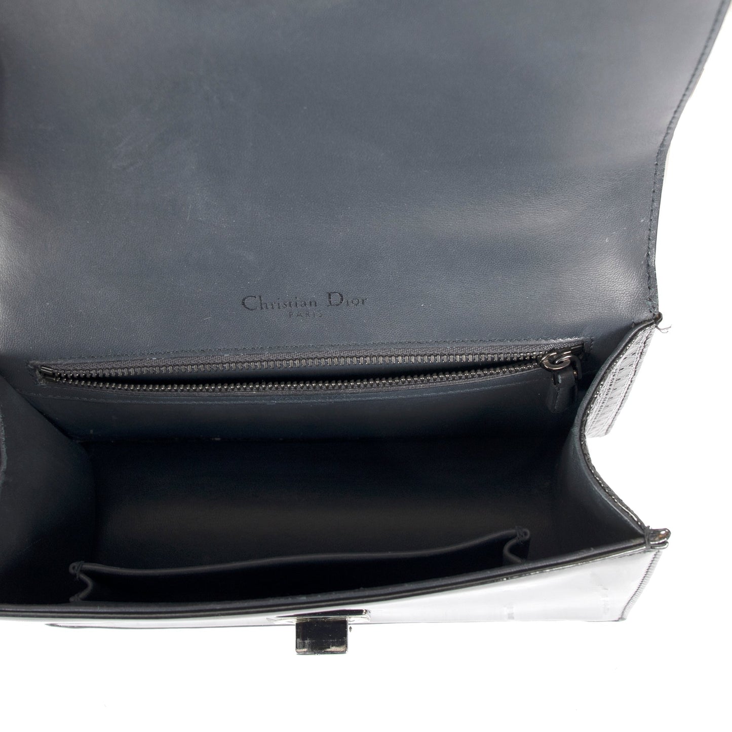 Christian Dior Metallic Microcannage Diorama Chain Bag