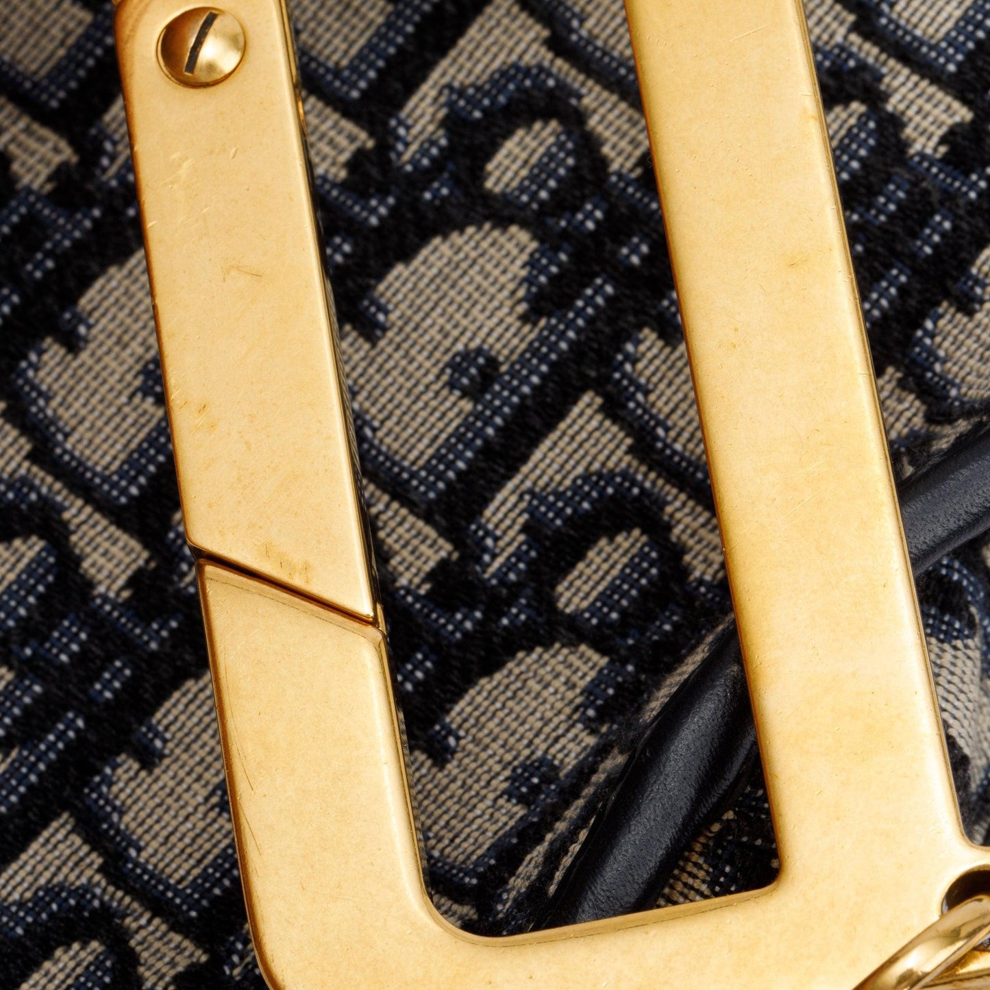 Christian Dior Navy Oblique Diorquake Clutch