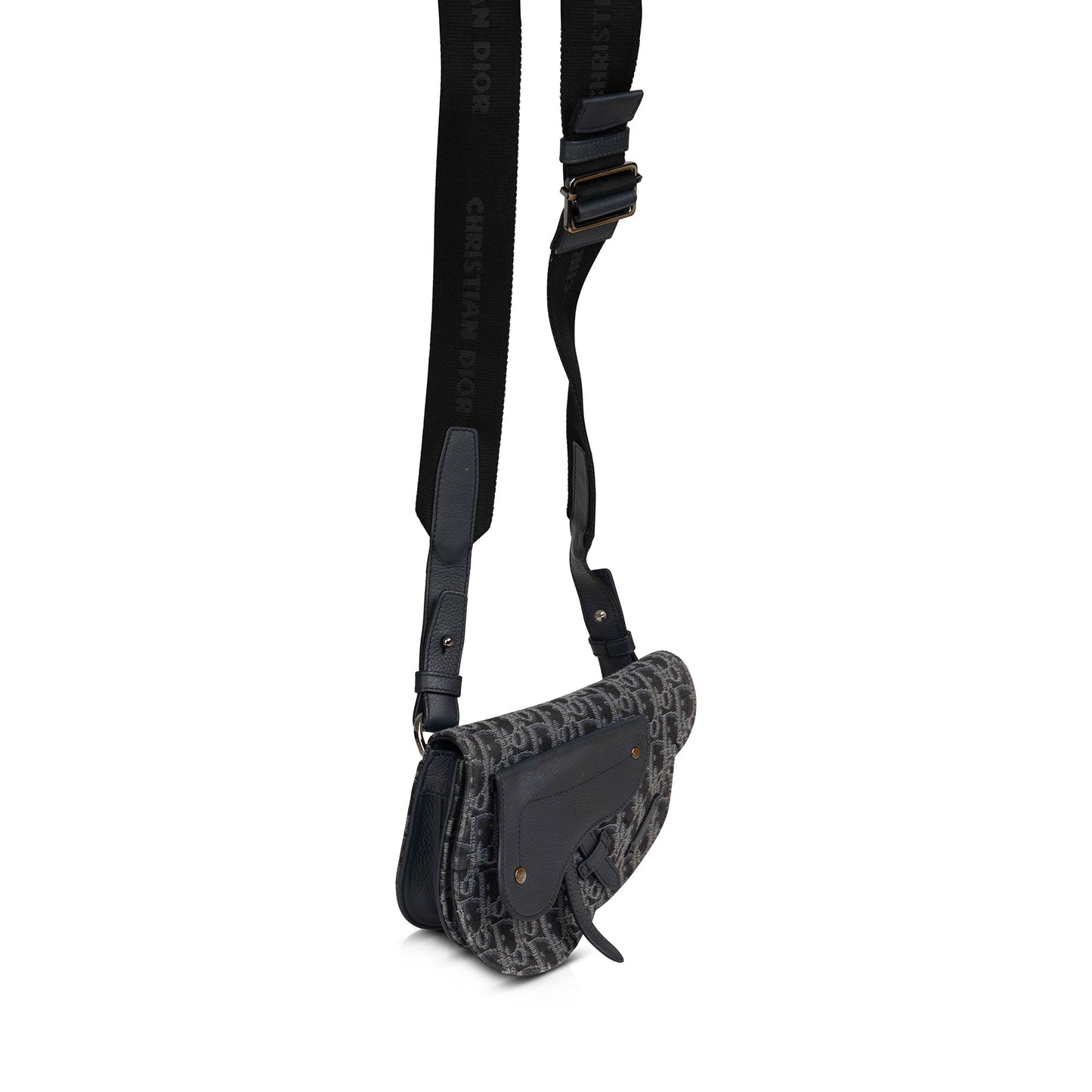 Christian Dior Oblique Jacquard Saddle Pouch