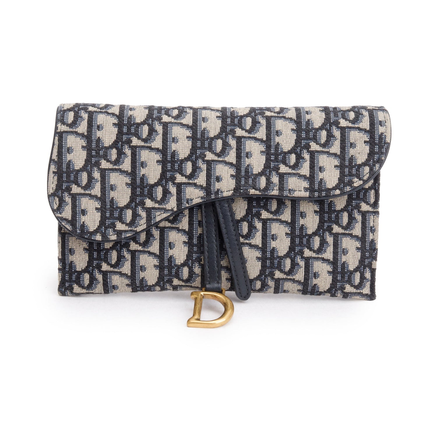 Christian Dior Oblique Long Saddle Wallet on Chain