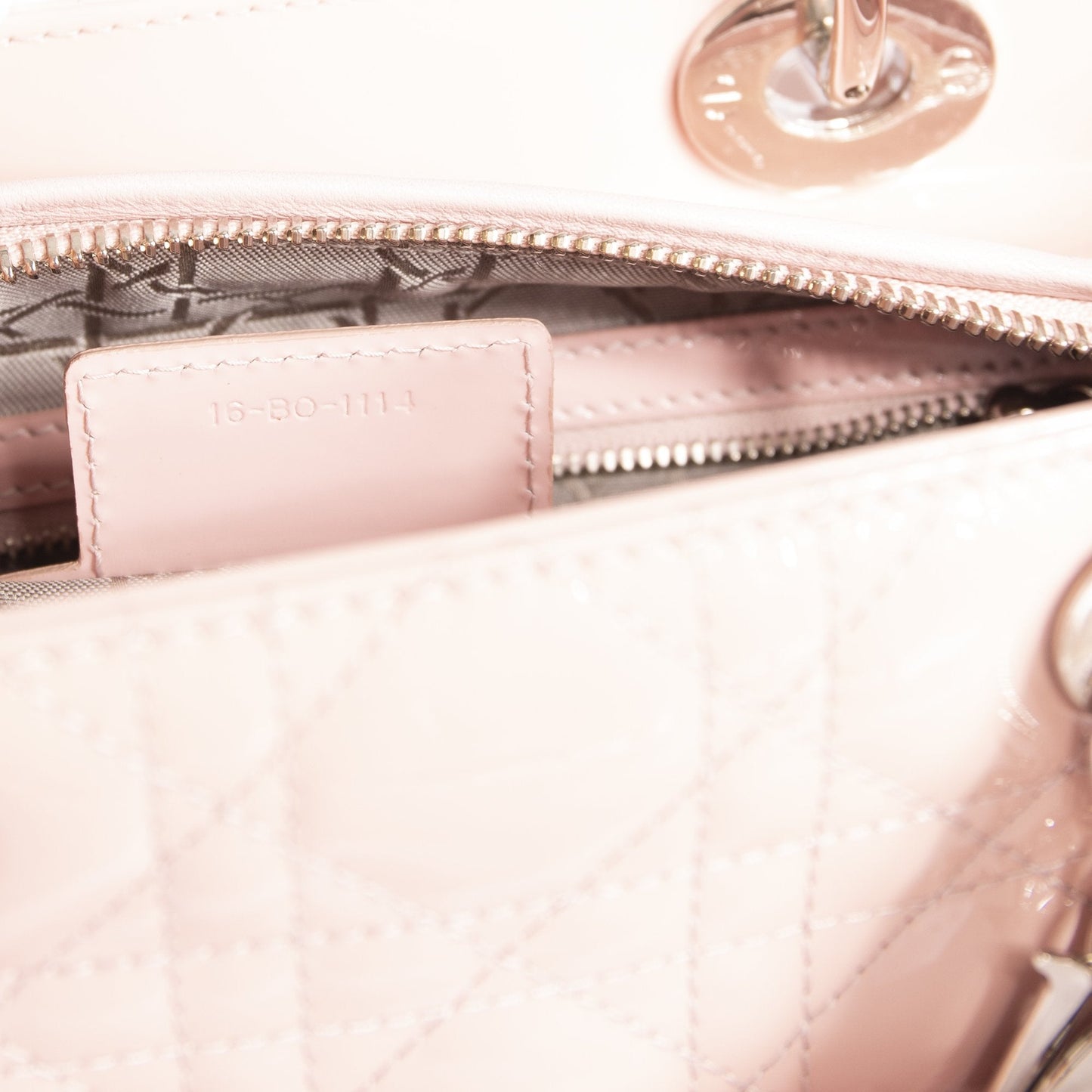 Christian Dior Patent Leather Medium Lady Dior Bag
