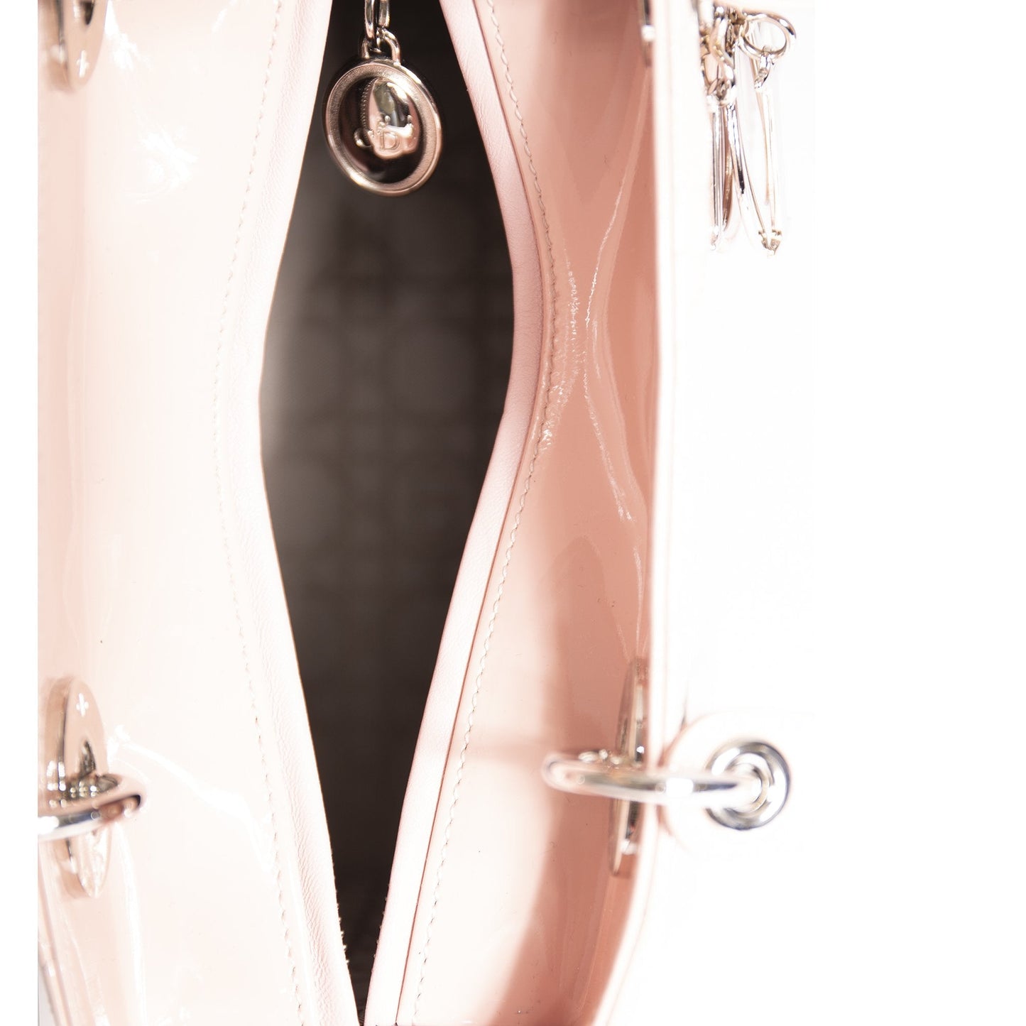 Christian Dior Patent Leather Medium Lady Dior Bag